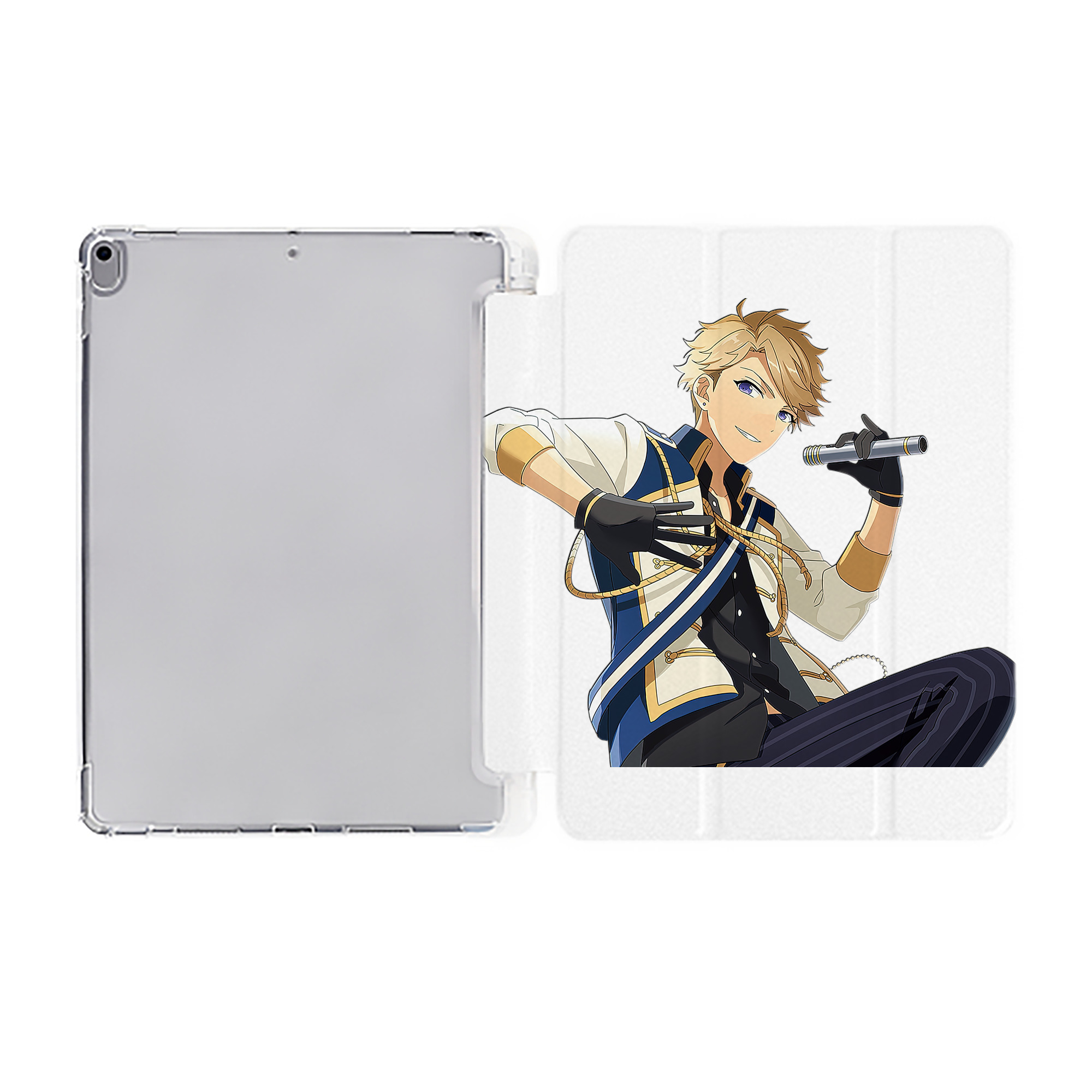 （画像用） あんさんぶるスターズ! Ensemble Stars IPad ケース ペン収納付き 三つ折りスタンド PUレザー×シリコン 対応機種9.5/10.5/10.9インチ